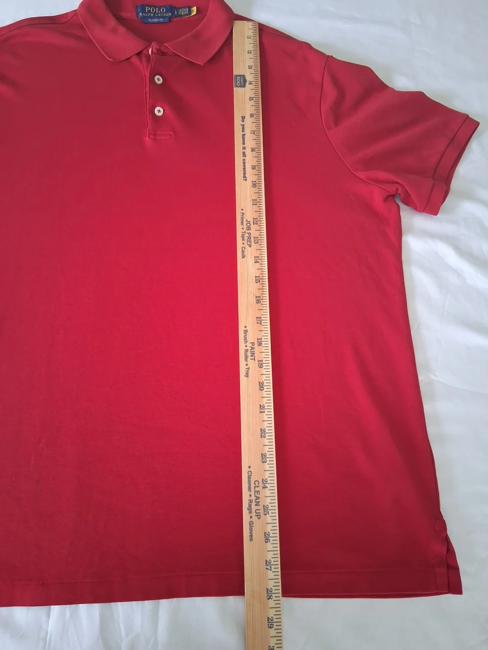 Ralph Lauren Men’s Classic Fit Red Polo with Embroidered Pony Logo Large Classic